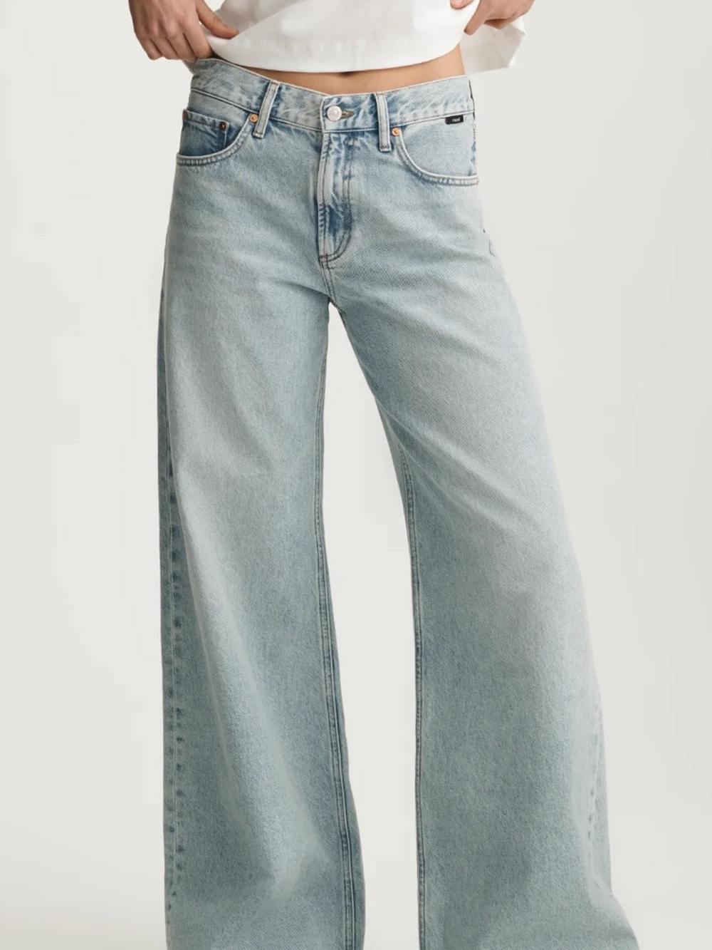 Mavi High-Rise Wide-Leg Jeans in Light Blue Wash